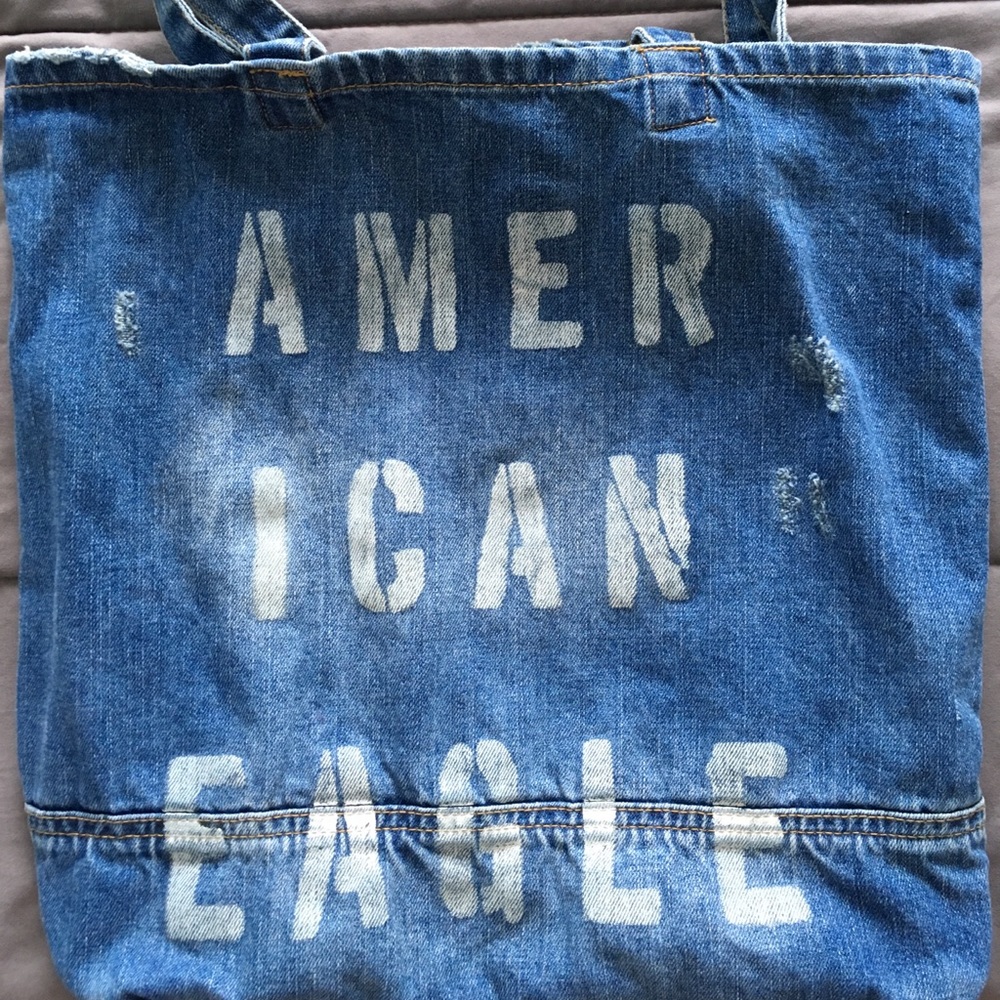 American eagle jean bag and A&F tote